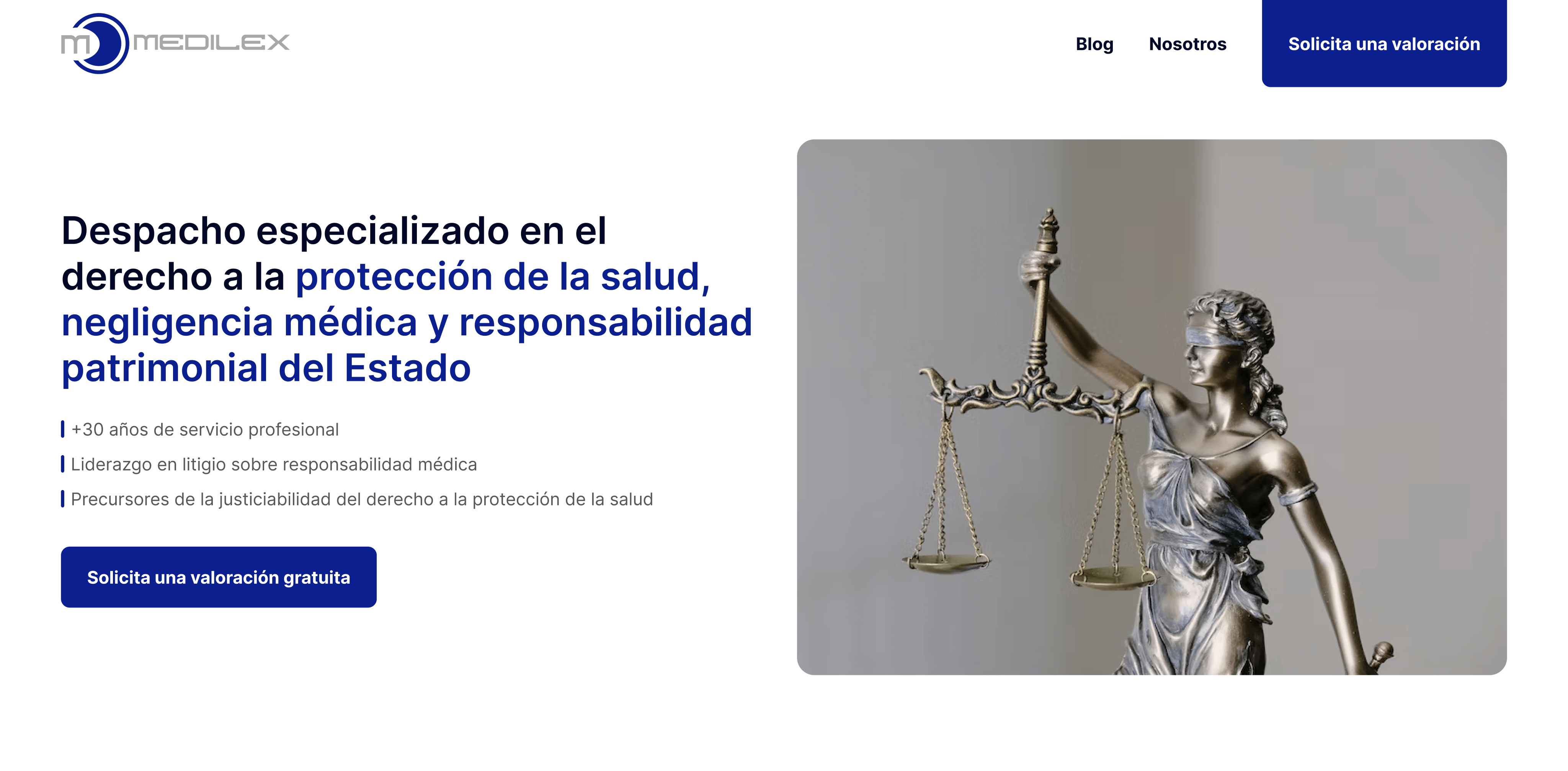 Página inicial del sitio Medilex