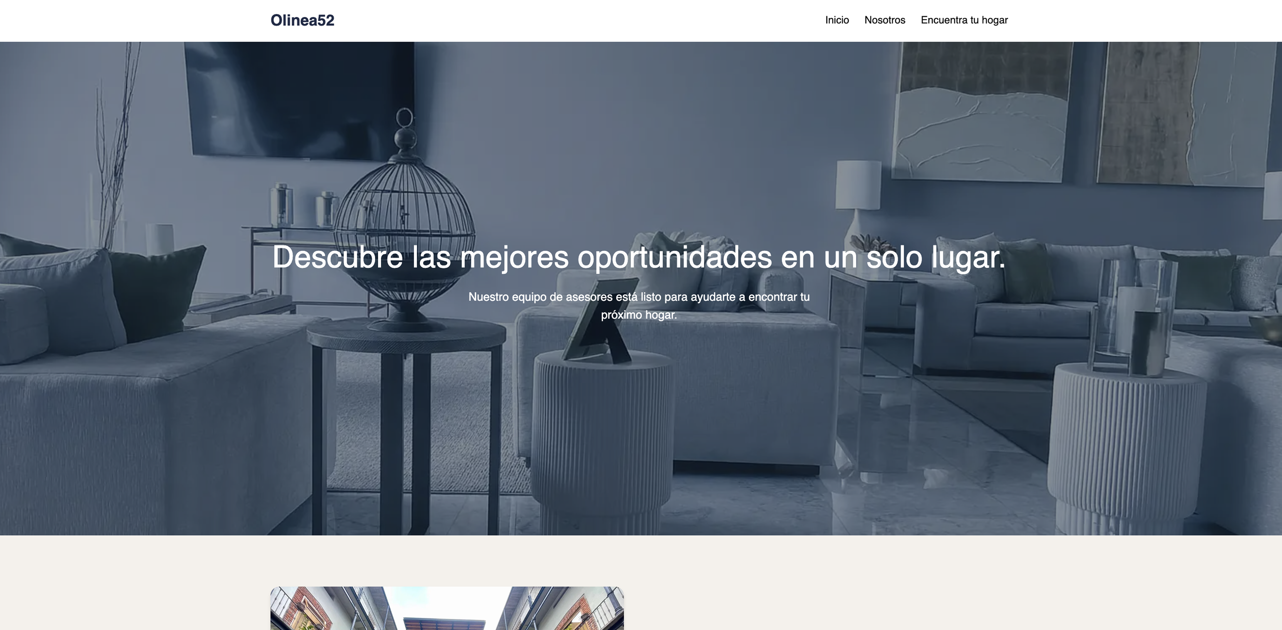 Página inicial del sitio Olinea 52
